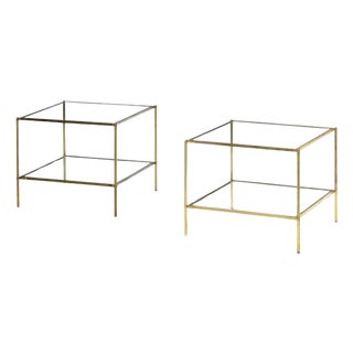 Montecarlo Brass Low Tables from Corrado Dallacqua, 1949, Set of 2 For Sale