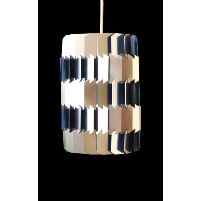 Blue Danish Pendant Lamp by Louis Weisdorf for Lyfa, 1960s For Sale - Image 8 of 11