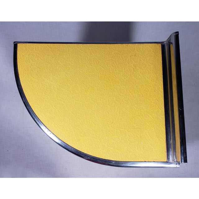 Vintage Original Art Deco "Youngstown Kitchens" All Metal Cabinet Shelving W Orig. Laminate Top & Polished Chrome For Sale In Baltimore - Image 6 of 11