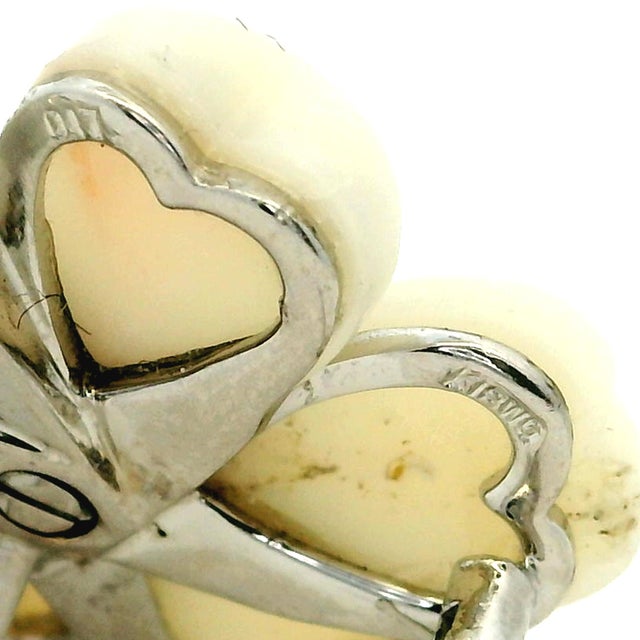 Vintage Italian 18k White Gold Mother-of-Pearl Diamond Flower Brooch, 1970s For Sale - Image 9 of 16