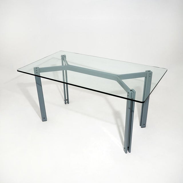 Table with Rectangular Glass Top by Bruno Brunati and Carlo Zerbaro for Cidue, 1980s For Sale - Image 14 of 14