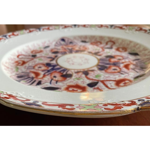 Staffordshire Potteries Antique English Royal Staffordshire Cairo Platter / Charger - 12.5” For Sale - Image 4 of 8