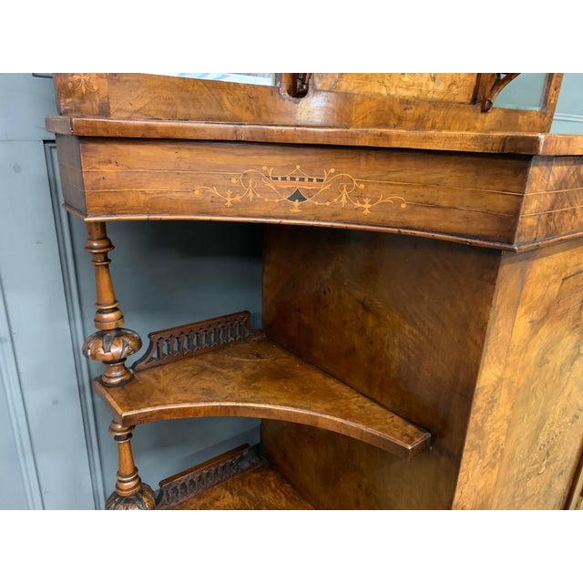 Late 19th Century Victorian Inlaid Burr Walnut Chiffonie, 1875 For Sale - Image 5 of 18