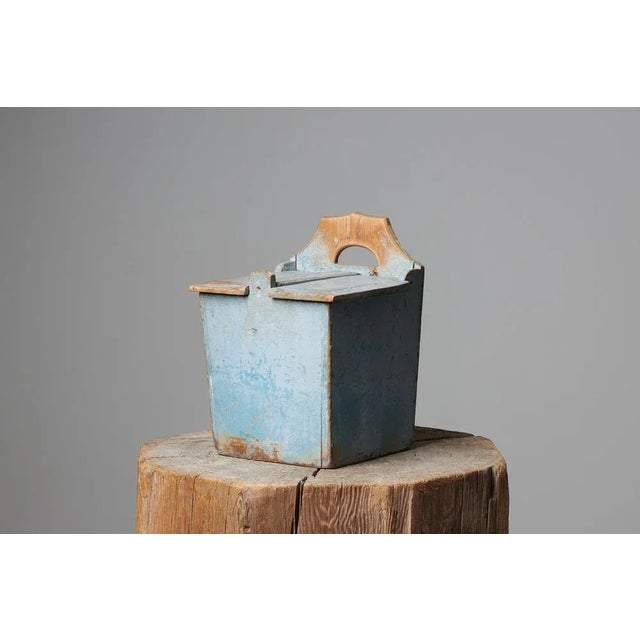 Antique hand-made flour box from Sweden made in folk art during the second half of the 19th century, around 1860 to 1870....