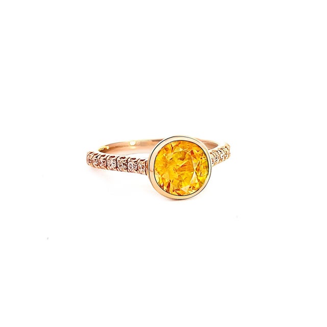Natural Sapphire Diamond Ring 6.5 14k Y Gold 2.28 TCW Certified For Sale - Image 4 of 18