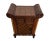 Brown 1960s Asian Mid Century Nightstand Cabinet With Drawer Wicker and Bamboo Curved Top For Sale - Image 8 of 13