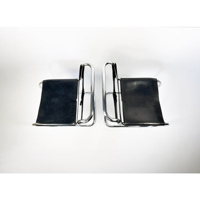 1970s MR10 Chairs by Ludwig Mies Van Der Rohe for Knoll International, 1970s, Set of 2 For Sale - Image 5 of 11