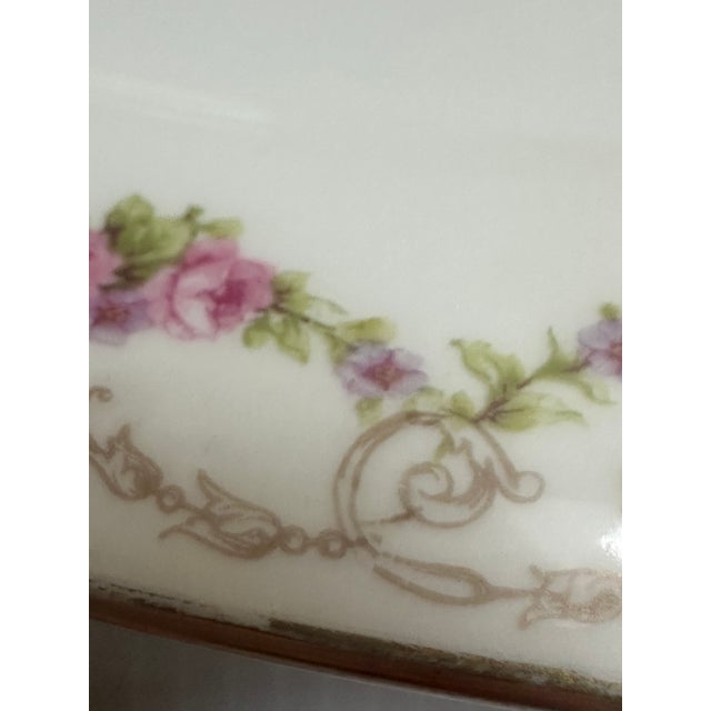 Antique Late 19Th Century Limoges France Bawe Dotter Elite Co. Serving Platter 16" X 12" Floral Gold Trim For Sale - Image 14 of 18