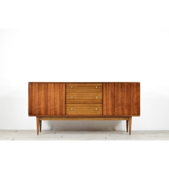 Mid-Century British Walnut and Brass Sideboard from Wrighton, 1960s For Sale - Image 9 of 9