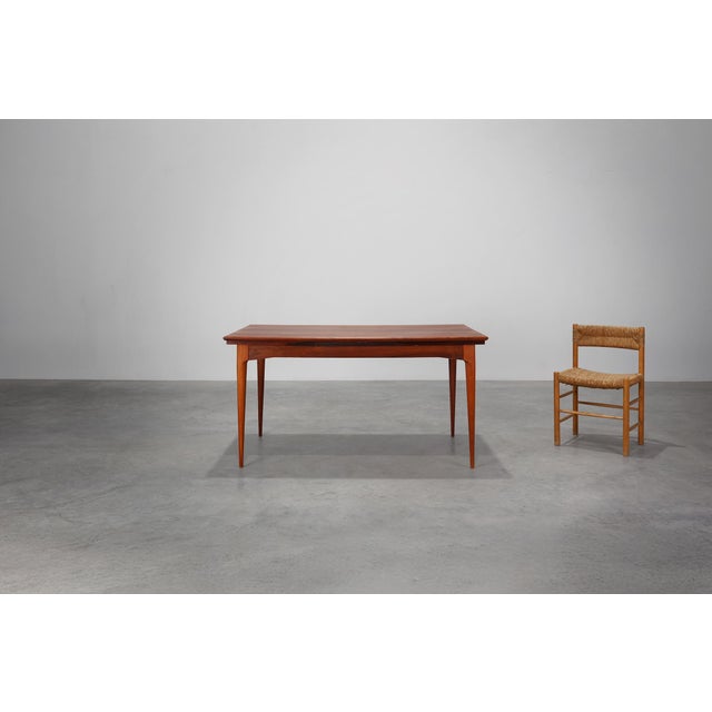 Mid-Century Modern Mid-Century Teak Extendable Dining Table, Belgium, 1960s For Sale - Image 3 of 14