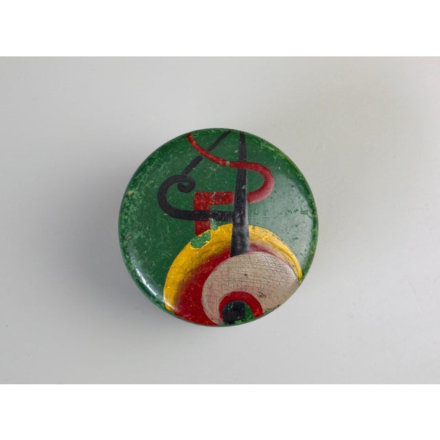 1930s Art Deco Abstract Wooden Lidded Container, 1930s For Sale - Image 5 of 9