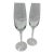 Pristine John Rocha/Waterford Crystal "Circa" Champagne Flutes - Pair For Sale