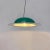 Metal Mid-Century Modern Italian Hat-Shaped Green Metal Chandelier, 1970s For Sale - Image 7 of 16