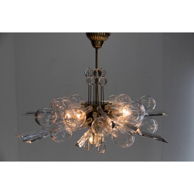 Art and Design Chandelier attributed to Rene Roubicek, 1960s For Sale - Image 10 of 18