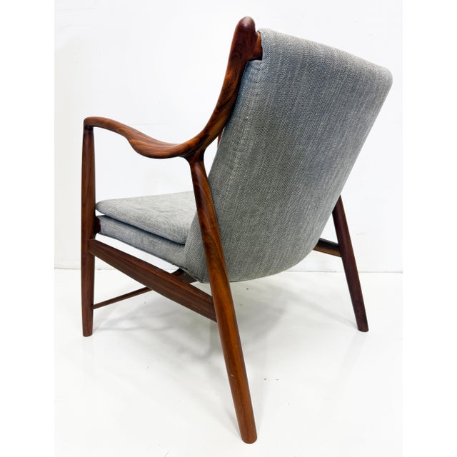 Gray Danish Modern Model 45 Lounge Chair, Finn Juhl Manner, Pair For Sale - Image 8 of 16