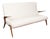 D71 Sofa in Walnut and White Bouclé Upholstery by Osvaldo Borsani for AVB, 1950s For Sale