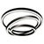 Infinito Triple Ring Pendant Led in Satin Stainless Steel by Aggiolight For Sale - Image 6 of 6