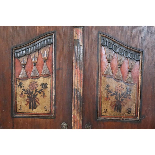 Brown Antique Tyrolen Wardrobe in Pine, 1800s For Sale - Image 8 of 18