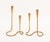 Modern Pair of Illums Bolighus Modernist Brass Candlestick Holders For Sale - Image 3 of 11