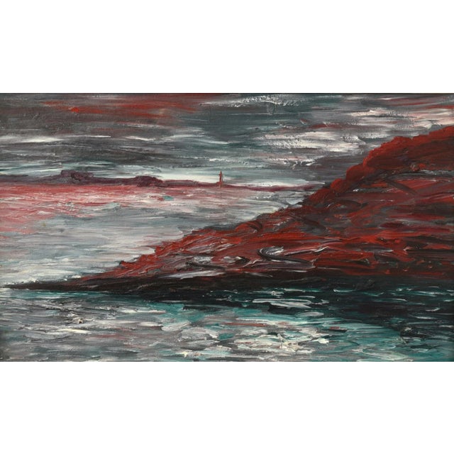 Full measurements: Height: 15" Width: 20.5" Depth: 0.75" Site measurements: Height: 8.5" Width: 14" Some wear commensurate...