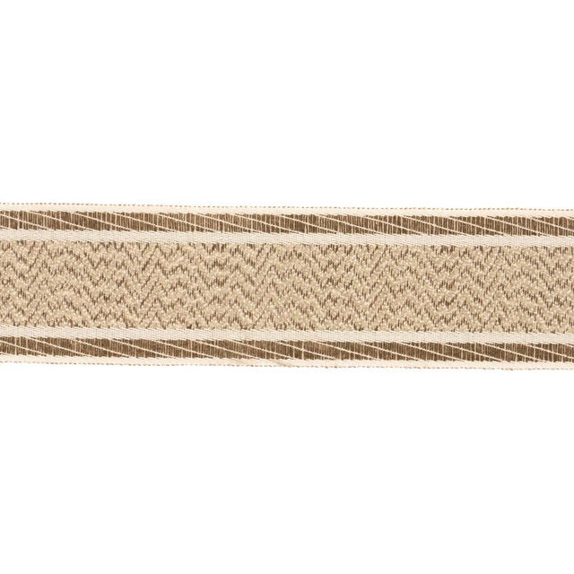 Schumacher Schumacher Nightfall Skyline Tape Trim In Antique Gold For Sale - Image 4 of 4