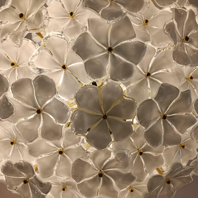 Mid-Century Modern Large Gardenia Ball Pendant Lamp, 1950s For Sale - Image 3 of 4