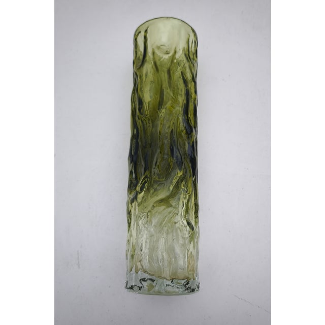 Mid-Century Modern Vintage Moss Green Boerken Glass Vase by Ingrid Glas, 1970s For Sale - Image 3 of 4