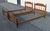 A rare and sturdy set! This matching PAIR of Twin Size Bed Frames was crafted by Baumritter (the original manufacturer for...