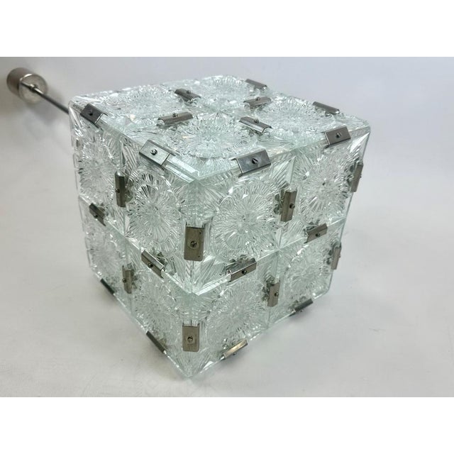 Mid-Century Modern Mid-Century Modern Cube Pendant Lamp from Kamenický Šenov, 1970s For Sale - Image 3 of 17