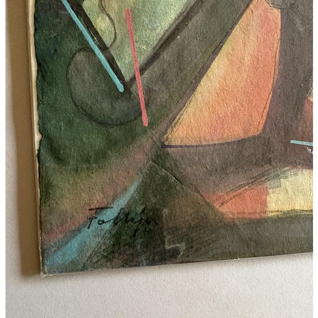Foltyn frantisek (1891-1976). Abstract composition. gouache on paper. signed lower right. dimensions: h. 33 cm w. 24 cm...