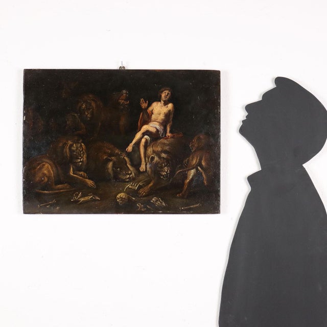 Oil on panel. The eponymous book of the Bible tells the story of the prophet Daniel whom King Darius the Mede, deceived by...