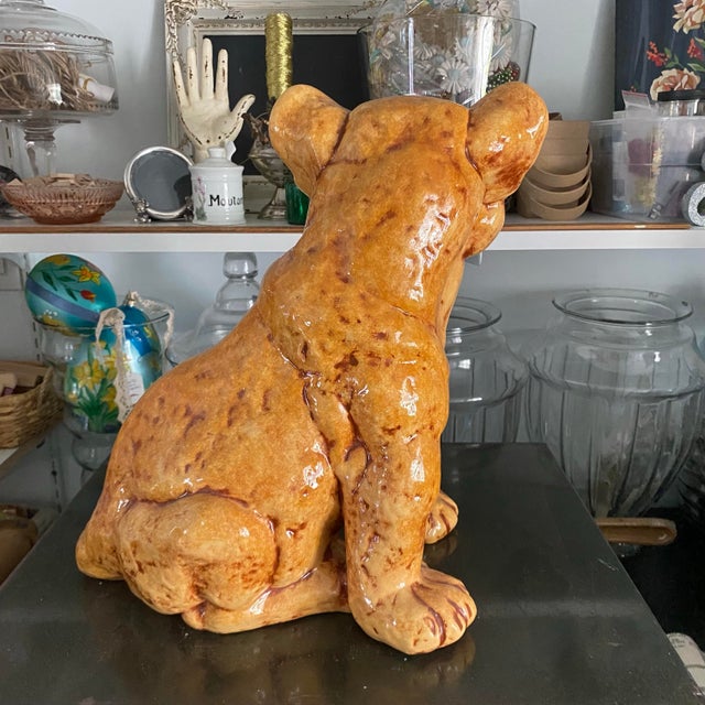 Art Deco Ceramic Lion Cub For Sale In Sacramento - Image 6 of 9