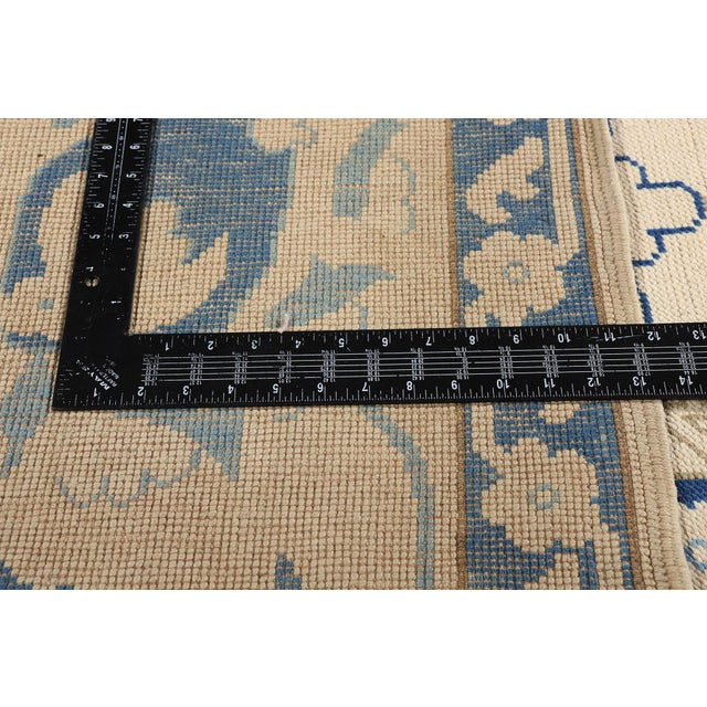 Textile Antique Turkish Oushak Rug, 09'06 X 12'03 For Sale - Image 7 of 10