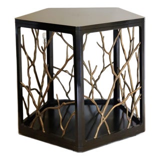 Laura Kirar for Baker Industrial Modern Dorada Side Table For Sale