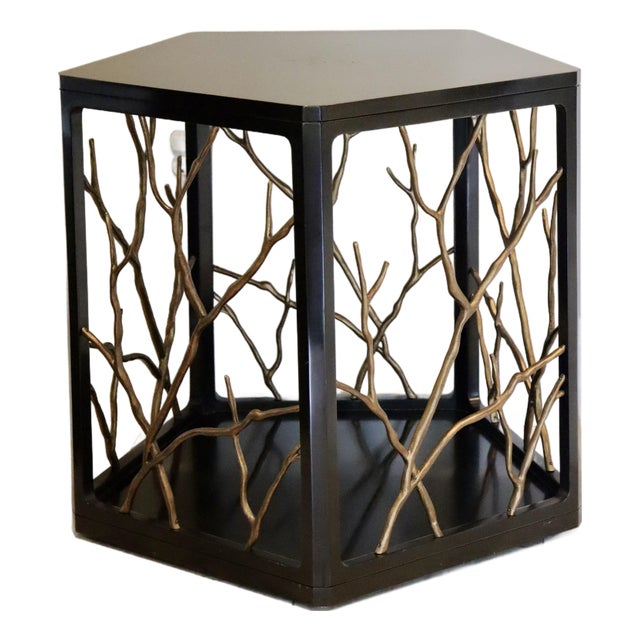Laura Kirar for Baker Industrial Modern Dorada Side Table For Sale