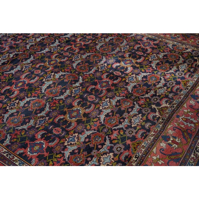 Textile Antique Bidjar Rug 8'7'' x 12'9'' For Sale - Image 7 of 10