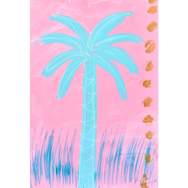 Harbor Island Painted Palm Study I For Sale