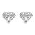 Discover the enchanting allure of these exquisite sterling silver stud earrings, adorned with a captivating diamond motif...