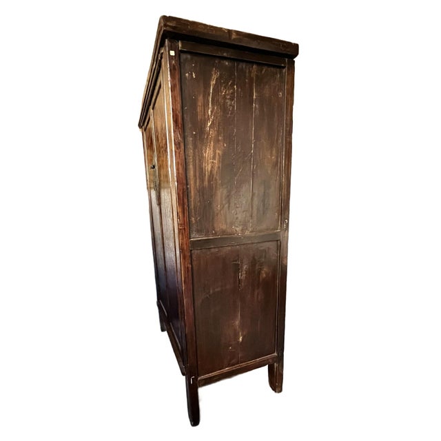 Mid 19th Century Chinese Antique Country Cabinet For Sale - Image 5 of 13