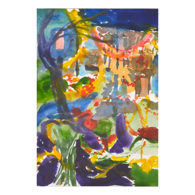 Paper Abstract Cityscape Watercolor by Les Anderson For Sale - Image 7 of 7