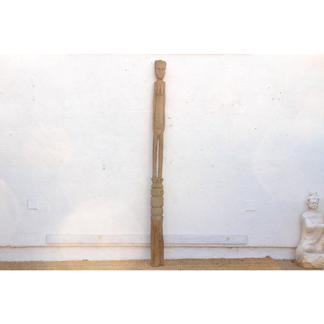 Antique Sun-Bleached Tribal Wurkun Slender Figure For Sale - Image 9 of 9