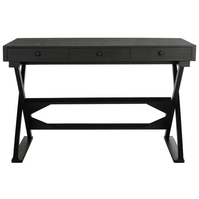 Black Belinda Desk in Weathered Black For Sale - Image 8 of 8