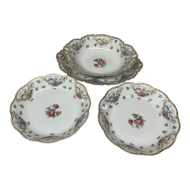 Vintage Haviland Limoges Roses Serving Dishes Set of 4 For Sale