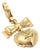 Mid 20th Century Louis Vuitton Heart & Bow Locket 18k Yellow Gold Charm Pendant For Sale