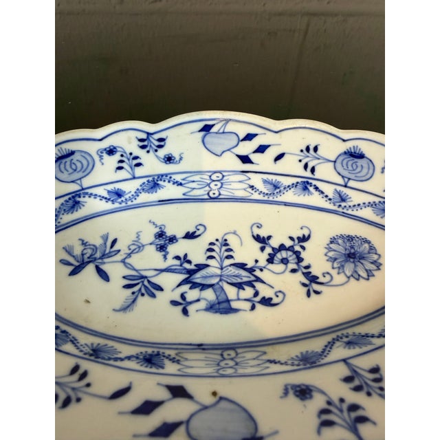 Charming Meissen blue onion, patterned, small scalloped dish