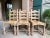 Set 6 Vintage French Ladder Back Dining Chairs Rush Seat Bleached Oak Farmhouse For Sale - Image 4 of 18