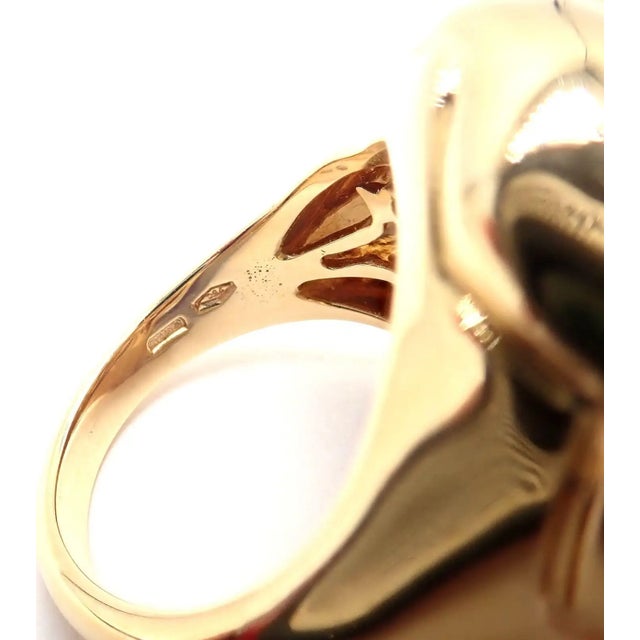 Metal 1980s Bulgari Bvlgari Star of David Shape Citrine Bombe Yellow Gold Ring, Size 6 For Sale - Image 7 of 8