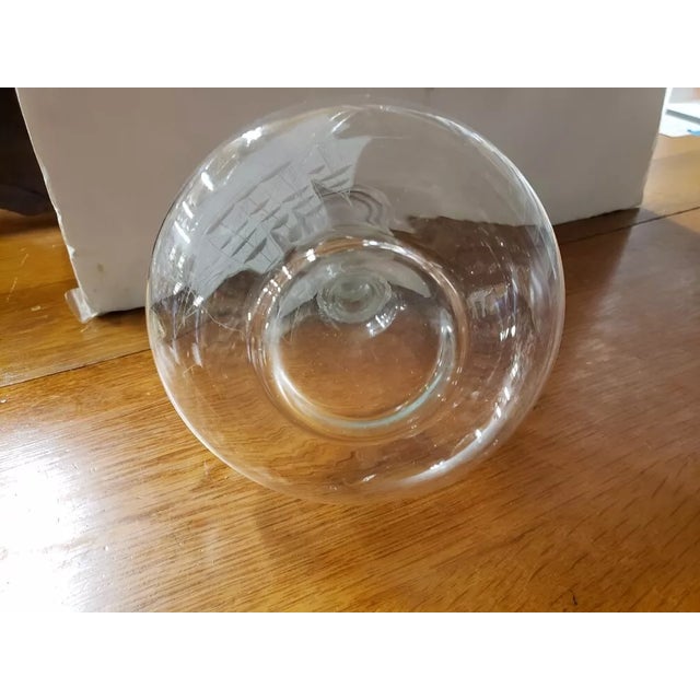 Vintage Etched Glass Clipper Ship Motif Decanter With Stopper For Sale In New Orleans - Image 6 of 6