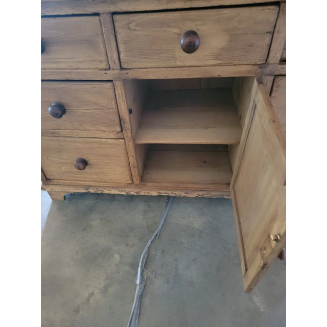 Brown Antique Pine Dresser From England For Sale - Image 8 of 13