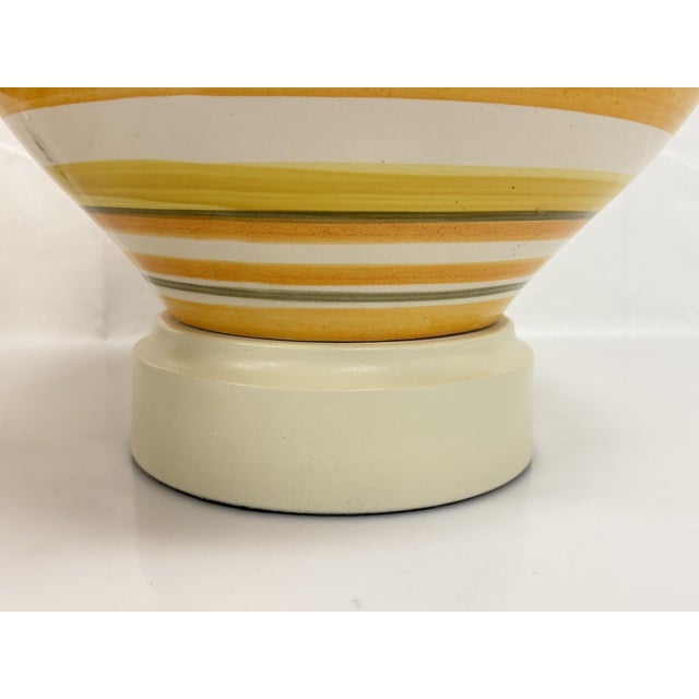 A Pair of Vintage 1960s Striped Ceramic Table Lamps by Remains Lighting For Sale - Image 16 of 18